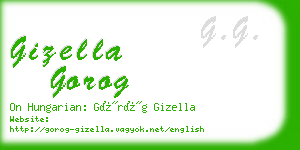 gizella gorog business card